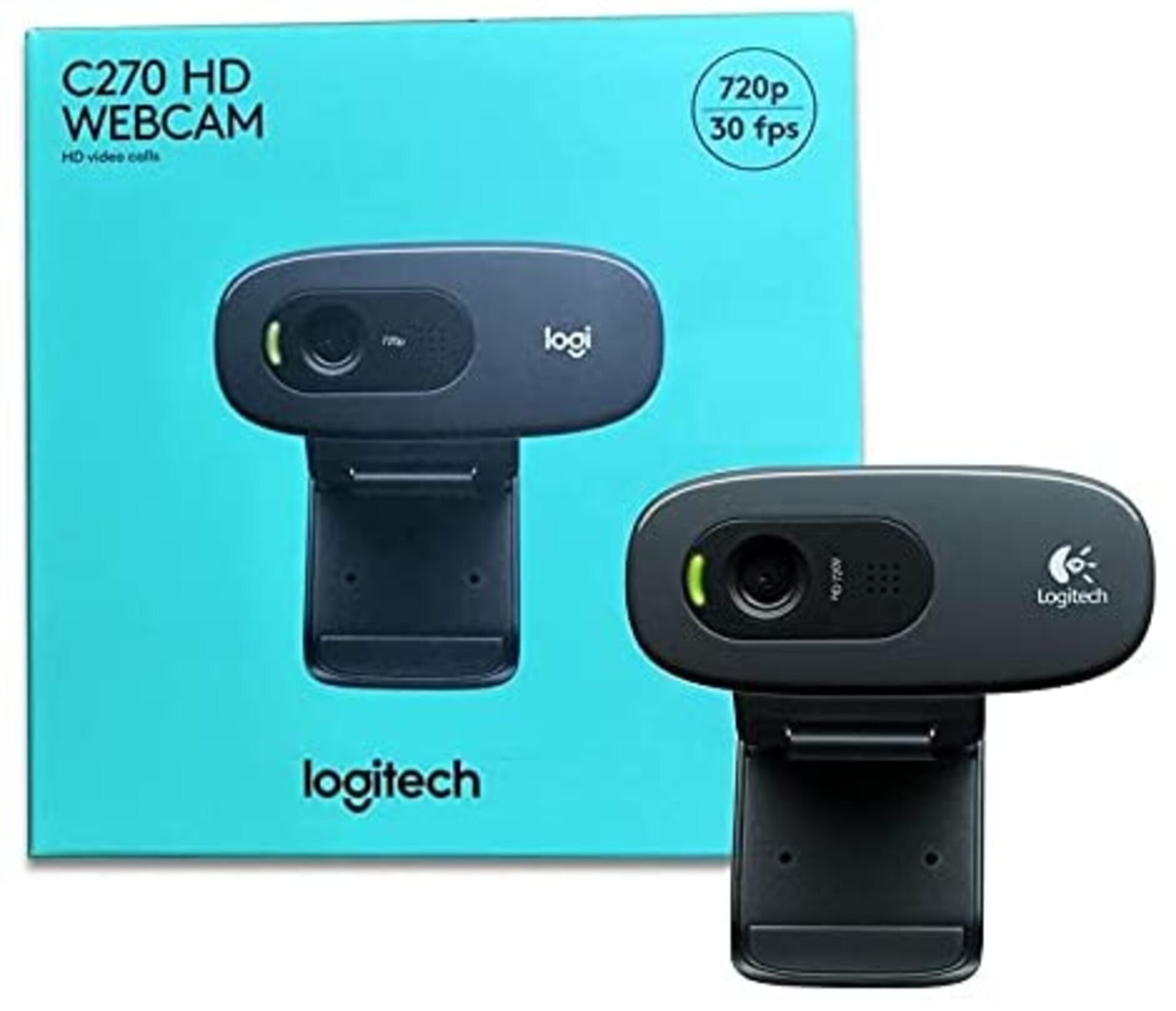 Logitech C270 HD Webcam, 720p Video with Noise Reduction